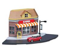 Bburago Kiosk City 1/43 librería + 1 vehículo, 31506, quiosco