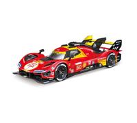 Bburago Kit de Modelo Ferrari 499P 24 Horas Le Mans Champion 2024 AF Corse #50 con Soporte de Pantalla