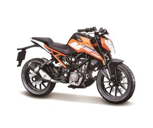 Bburago - KTM 250 Duke, Moto Diecast a Escala 1:18, réplica Detallada con librea Naranja/Negra, diseño Deportivo, Licencia Oficial KTM, Edad Recomendada 3+ años