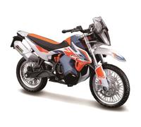 BBurago KTM 790 Adventure R Rally Moto - Escala 1/18 - Réplica de moto fundida increíblemente detallada - Blanco