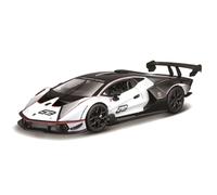 Bburago Lamborghini Essenza SCV12: Modelo de Coche a Escala 1:24, Puertas móviles, Color Blanco y Negro (18-28023)