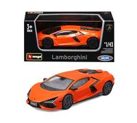 Bburago - Lamborghini Revuelto Naranja, Coche de fundición a presión a Escala 1:43, Réplica de superdeportivo con librea Naranja, Maqueta de colección, Licencia Oficial de Lamborghini, 3+