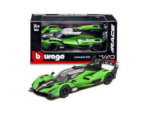 Bburago - Lamborghini SC63 LMDh - 1:43 Scale Realistic Car Model, Diecast Replica con Licencia Oficial Lamborghini, Edad Recomendada 14+ Años