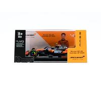 Bburago - McLaren F1 MCL39 2025#4 Norris, Coche diecast a Escala 1:43 con Vitrina expositora, réplica Detallada del F1 McLaren, Base incluida, Licencia Oficial, Edad Recomendada 14+ años