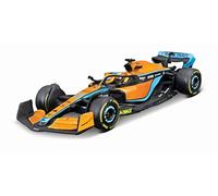 Bburago McLaren F1 Team MCL36 (2022): Modelo de Coche a Escala 1:43, #3 Daniel Ricciardo, con Conductor, Carcasa Dura, Naranja (18-38064R)
