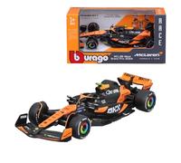 BBURAGO - McLaren MCL38 Lando Norris #4 2024 - Modelo de Coche Realista a Escala 1:43, conducido por Lando Norris, Licencia Oficial MCLaren, Edad Recomendada 3+ años