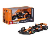 Bburago- McLaren F1 MCL 38 2024#81 (Placas) -1:43, Color Naranja, 4893993017874
