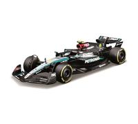 Bburago - Mercedes AMG Petronas W15 Lewis Hamilton #44 2024 - Maqueta Realista de Coche a Escala 1:43, pilotado por Lewis Hamilton, Licencia Oficial Mercedes, Edad Recomendada 3+ años
