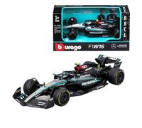 Burago- Mercedes-AMG F1 W15 E Performance (Hamilton) -1:43, Color Negro Gris (18-38208 (#44))