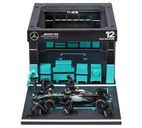 Bburago - Mercedes AMG16 Antonelli, Set de Juego «Pit Stop» a Escala 1:43