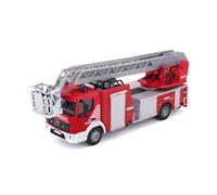 Bburago Mercedes Atego Magirus DLK 23/12 - Coche de Bomberos a Escala 1:50, Juguete para niños a Partir de 3 años (18-32018F)