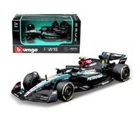 Burago- Mercedes-AMG F1 W15 E Performance (Hamilton) -1:43, Color Negro Gris (18-38208 (#44))