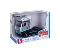 Burago - Modelo Compatible con Mercedes Actros Gigaspace Silver Escala 1:43 Camión