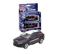 Bburago - Pack Doble Carabinieri a Escala 1:43, Alfa Romeo Giulia y Tonale, maquetas de fundición a presión con Licencia Oficial de los Carabinieri y Alfa Romeo, libreas fieles, 3+