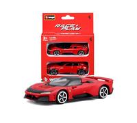 Bburago - Pack Doble Ferrari a Escala 1:43, Ferrari F80 y Purosangue, maquetas de Metal Fundido con la icónica librea roja, Licencia Oficial de Ferrari, Detalles fieles, 3+