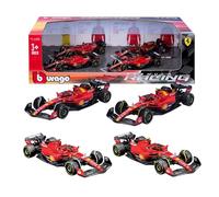 Bburago - Pack Regalo 4 F1 Ferrari SF-23-4 maquetas realistas de Coches a Escala 1:43, Licencia Oficial Ferrari, Edad Recomendada 3+ años