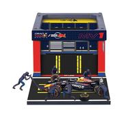 Bburago - Pit Stop Red Bull RB20 (2024) #1 Verstappen, Juego con Diorama, Vehículo a Escala 1:43 y 6 Mecánicos, Réplica Detallada con Licencia Oficial Red Bull, Edad Recomendada 3+ Años