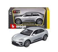 Bburago - Porsche Macan Turbo Electric, Coche de Juguete a Escala 1:24, Réplica Detallada con Capó y Puertas Que se Abren, Licencia Oficial Porsche, Surtido Aleatorio, Edad Recomendada 3+ Años