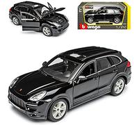 Bburago Porsche Porsche Cayenne Turbo Tipo 92A Negro II 2ª generación a partir de 2010 - 2017 1/24 Bburago Modelo Coche