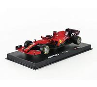 BBurago Race 18-36828 #55 compatible con Ferrari SF21, No. 55, Scuderia Ferrari Fórmula 1 con figura de conductor C.Sainz Jr., 2021,1:43, modelo listo