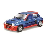 Bburago - Renault 5 Turbo, Coche Diecast a Escala 1:24, Réplica Detallada con Puertas Que se Abren, Disponible en Azul y Rojo, Licencia Oficial Renault, Edad Recomendada 3+ Años