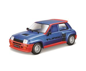 Bburago - Renault 5 Turbo, Coche Diecast a Escala 1:24, Réplica Detallada con Puertas Que se Abren, Disponible en Azul y Rojo, Licencia Oficial Renault, Edad Recomendada 3+ Años