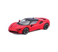 Bburago-SF90 1:43 Ferrari Signature SF90 STRADALE, Color Rosso (May Cheong B18-36911)