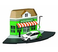 Bburago Street Fire City Pharmacy - Juego con Coche Fundido a presión Renault Clio, Escala 1:43