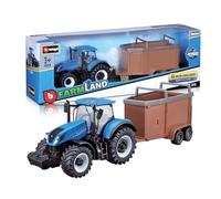 Bburago - Tractores motorizados con Remolque - Modelo de Tractor Realista de 10 CM (elección aleatoria Entre los Modelos Disponibles), Colección Farmland, Licencia Oficial, Edad Recomendada 3+ años
