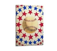 BBVCCL Póster decorativo retro de pelota de béisbol, póster decorativo de lienzo para pared e impresión artística moderna para decoración de dormitorio familiar, 16 x 24 pulgadas (40 x 60 cm)