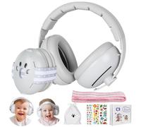 BBWELL Cascos Bebe Antiruido,2 en 1 Protectores Auditivos para Bebés de 0 a 48 Meses,Atenuación de 25 dB,Diadema Ajustable,Cómodo y Ligero,Cascos Antiruido para Bebé para Viajes y Entornos Ruidosos