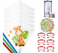 BBWELL Paquete de Cometa para Colorear,Cometas para Niños,Niños Cometas de Bricolaje,Fácil de Montar,Actividades al Aire Libre,Adultos y Niñoss,Principiantes,Adecuadas para Playas, Prados