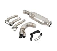 BBWUQIU Tubo Escape de Motocicleta Compatible con Yamaha para MT09 para FZ09 para XSR900 para Tracer 9 2020-2023 Tubo Conexión Central Contrapresión para Escape Motocicleta Silenciador para Escape