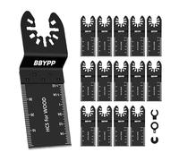 BBYPP 14pcs Cuchillas Multiherramienta, Hojas De Sierra Oscilantes, 34mm Hojas De Sierra Oscilante De Liberación Rápida Multiherramienta Sierra Para Madera Plástico PVC