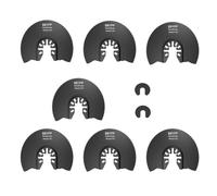 BBYPP 7 Hojas de Sierra Semicircular Oscilantes, Diámetro 88mm Herramientas Oscilantes de Liberación Rápida Multiherramienta Sierra Cuchillas, para Madera Plástico PVC