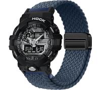 BBZ 16MM Correa de reloj deportivo tejido de nylon magnético de liberación rápida Compatible con CASIO G-SHOCK G5600/GA-200/GA-100/GA-110/GA-120/GA2100