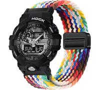 BBZ 16MM Correa de reloj deportivo tejido de nylon magnético de liberación rápida Compatible con CASIO G-SHOCK G5600/GA-200/GA-100/GA-110/GA-120/GA2100