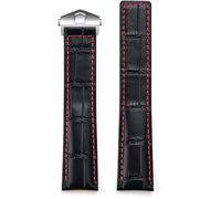 BBZ 20MM 22MM Folding Buckle Piel Watch Strap Compatible con TAG Heuer Monaco Carrera Aquarace Series Men Concave Interface Piel Watch Correa