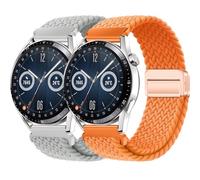 BBZ 22mm Quickfit Elastic Braided Nylon Correa Compatible con Huawei GT4/GT3/GT2 46 mm/Garmin Venu 2/3/Vivoactive 4, Galaxy Watch 3 45 mm/Gear S3 para hombre y mujer