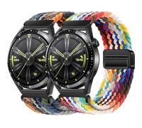 BBZ 22mm Quickfit Elastic Braided Nylon Correa Compatible con Huawei GT4/GT3/GT2 46 mm/Garmin Venu 2/3/Vivoactive 4, Galaxy Watch 3 45 mm/Gear S3 para hombre y mujer
