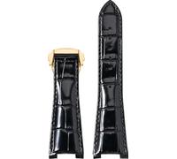 BBZ 25MM Folding Buckle Piel Watch Strap Compatible con Omega Constellation Series Men Concave Interface Piel Watch Correa