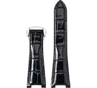 BBZ 25MM Folding Buckle Piel Watch Strap Compatible con Omega Constellation Series Men Concave Interface Piel Watch Correa