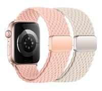 BBZ Correa Compatible con Correa Apple Watch 40mm 44mm 38mm 42mm 41mm 45mm 49mm Mujer Hombre, Band Elástica Nylon Trenzada con Cierre Magnética para iWatch Ultra SE Series 9 8 7 6 5 4 3 2 1