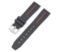 BBZ Correa de caucho suave Nueva correa de reloj de silicona compatible con Omega X Swatch Moon Watches Men Women 20mm Curved End Rubber Wrist Band