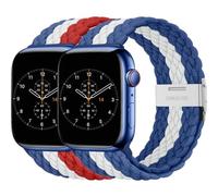 BBZ Correa para iWatch Ultra SE Series 9/8/7/6/5/4/3/2,2 Pack Nylon Sport Loop Replacement Band Compatible con Apple Watch Strap 40mm 44mm 38mm 42mm 41mm 45mm 49mm Women men