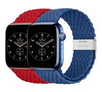 BBZ Correa para iWatch Ultra SE Series 9/8/7/6/5/4/3/2,2 Pack Nylon Sport Loop Replacement Band Compatible con Apple Watch Strap 40mm 44mm 38mm 42mm 41mm 45mm 49mm Women men