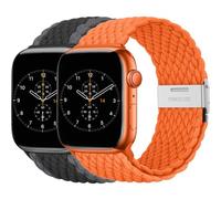 BBZ Correa para iWatch Ultra SE Series 9/8/7/6/5/4/3/2,2 Pack Nylon Sport Loop Replacement Band Compatible con Apple Watch Strap 40mm 44mm 38mm 42mm 41mm 45mm 49mm Women men