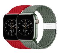 BBZ Correa para iWatch Ultra SE Series 9/8/7/6/5/4/3/2,2 Pack Nylon Sport Loop Replacement Band Compatible con Apple Watch Strap 40mm 44mm 38mm 42mm 41mm 45mm 49mm Women men