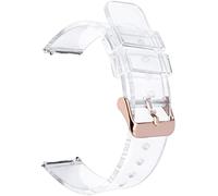 BBZ Correa transparente Compatible con Samsung Galaxy Watch Active 2 Strap/Galaxy Watch 4 40mm/44mm Correa, 20mm Silicone Wristband for Galaxy Watch 4 Classic/Watch 3 41mm/Garmin Vivoactive 3