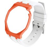 BBZ FKM Rubber Sport Watch Correa and case in Bioceramics Compatible con swatch x audemars piguet royal pop(crown at 2 o’clock)